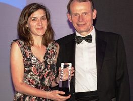 Katie Brown accepting Solicitors Journal award