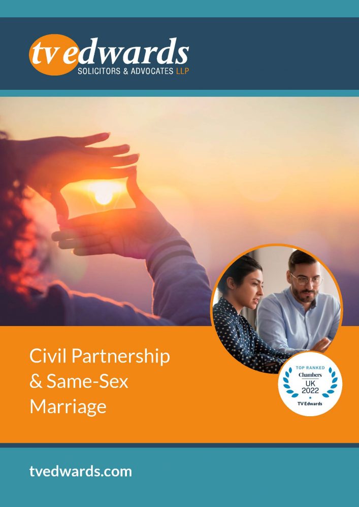 TV Edwards Civil Partnership Leaflet Cover